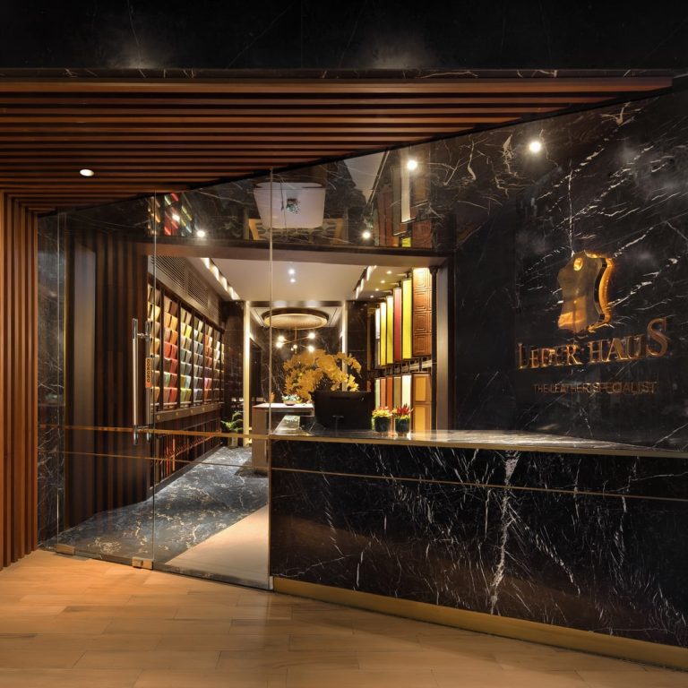 Leder Haus Showroom Jakarta Lobby Entrance-min